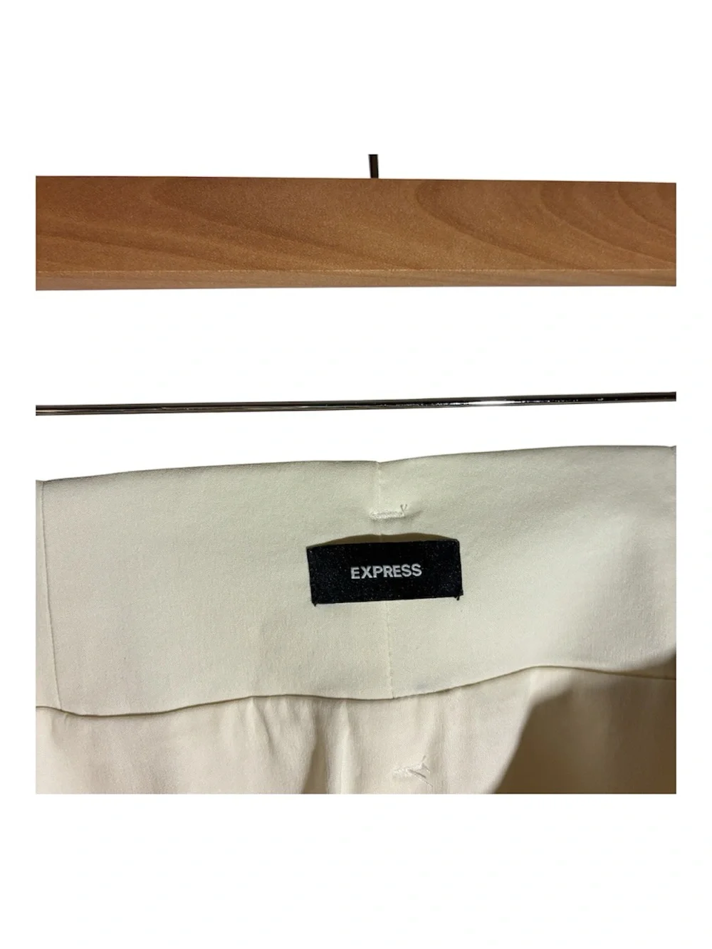 Express Cream High-Waist Pleated Shorts with Belt